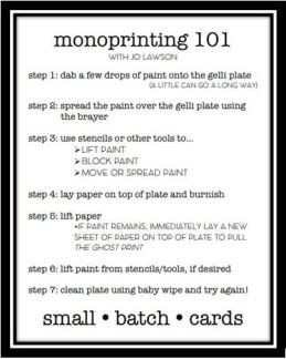 monoprinting 101 instructions